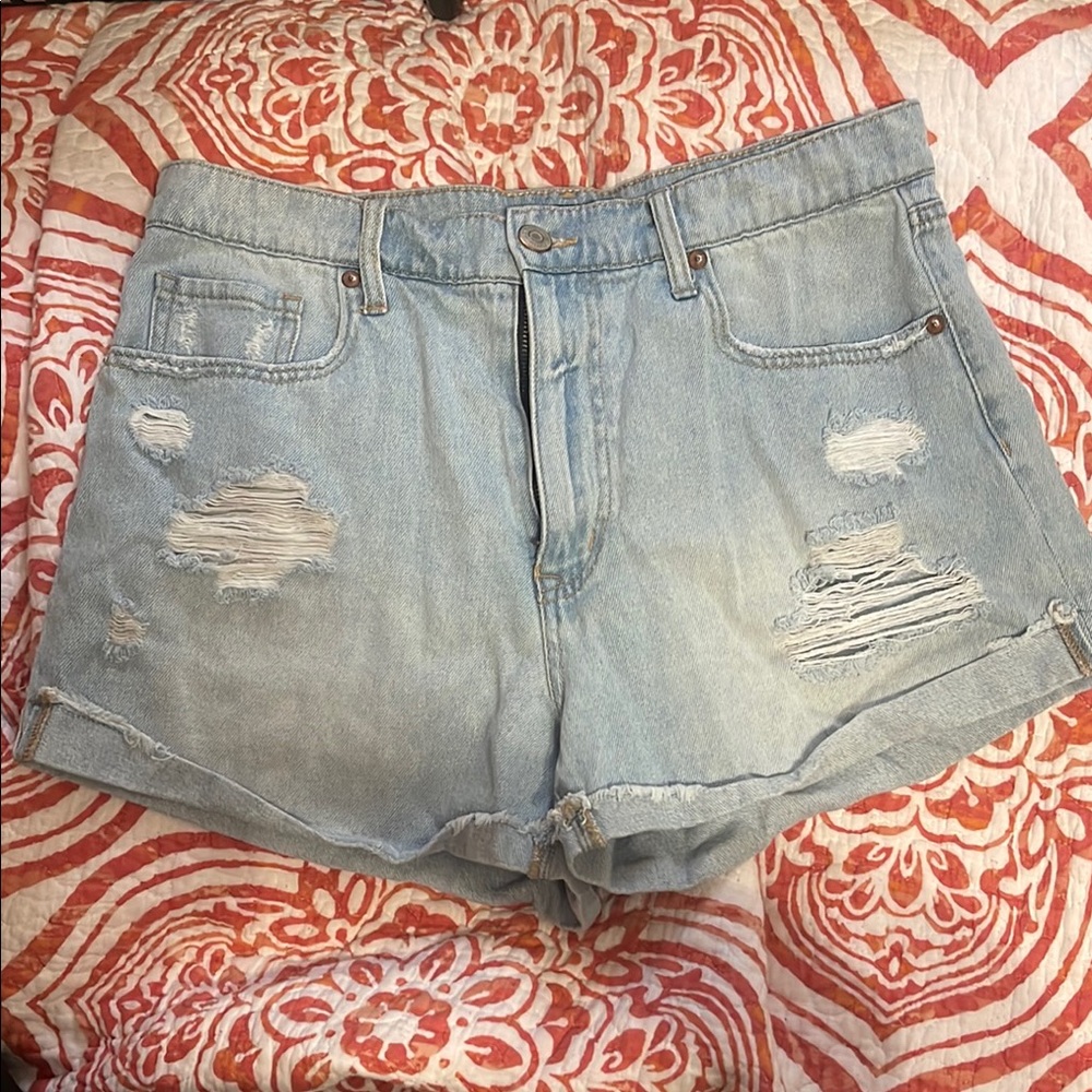 Distressed Denim Women Shorts